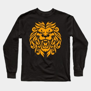 Ornate Fierce Brave Roaring Lion Long Sleeve T-Shirt